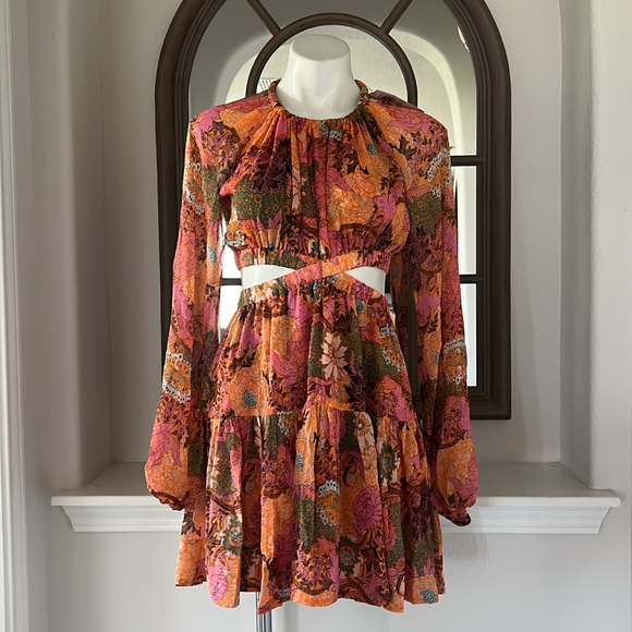 A.L.C. Izzy Silk Fit &Flare Cutout Dress, Size 4 New w/Tag Retail $695 SOLD OUT! - Picture 9 of 14